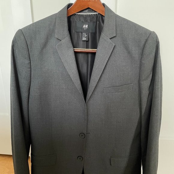 H&M Suits & Blazers Hm Charcoal Grey Suit Poshmark